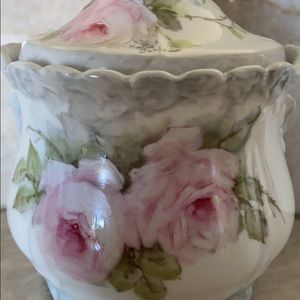 Hand painted biscuit jar